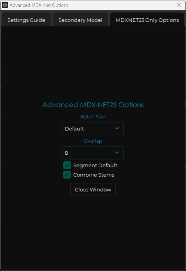 Multi-Network Only Options
